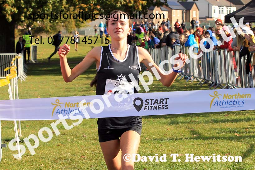 SWomens under-17s 2022 Northern Cross Country Relays, Graves Park, Sheffield. Photo: David T. Hewitson/Sports for All Pics